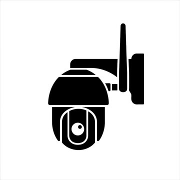 Black security camera icon silhouette vector design 2.