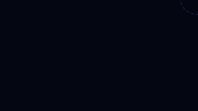 Minimalist hud loading circle animation with glowing digital rings for tech interface and ui 4k