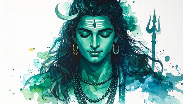 Divine Mahadev portrait with serene spiritual energy.