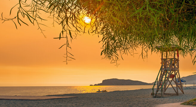 beautiful views of sunny Alanya Turkey for background