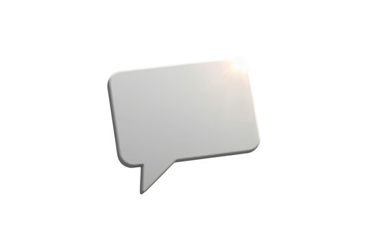 White rounded speech bubble icon