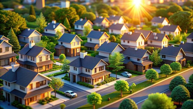 Visual representation of economic policy impacts on housing markets