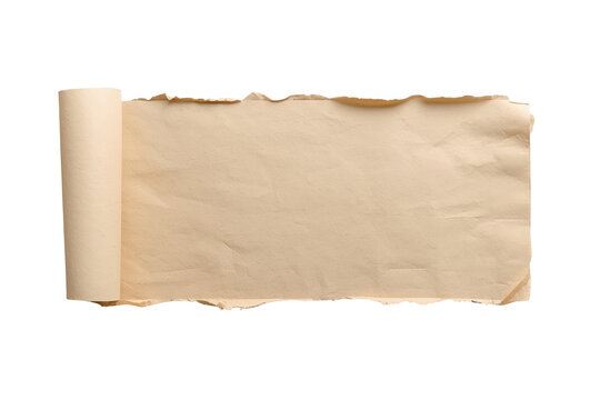 Old parchment scroll with rolled left edge