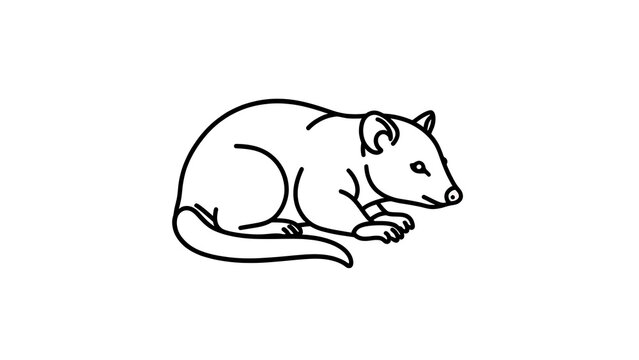 Cute quokka illustration on white background.