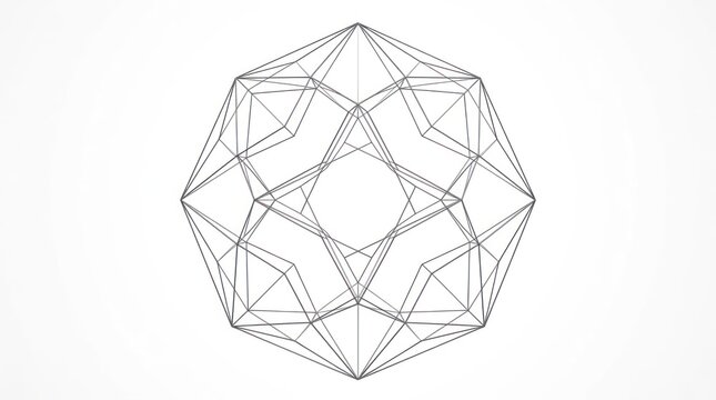 Geometric wireframe structure abstract digital art pattern