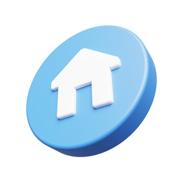 Home Icon for Website Navigation and User Interface 3D Render