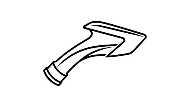 Black arrow icon illustration on white background.