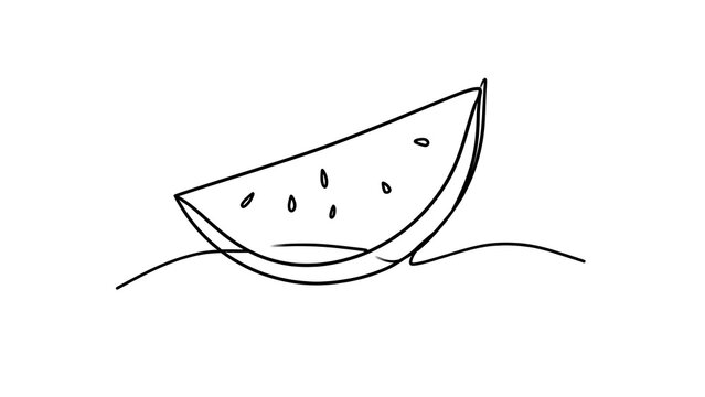 Watermelon slice illustration on white background.