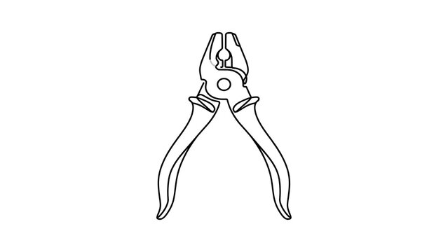Pliers tool illustration on white background.