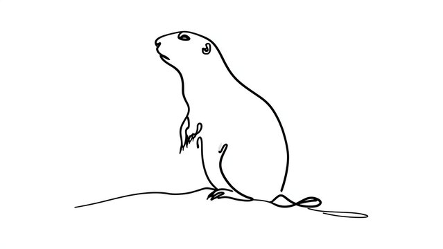 Prairie dog illustration on white background.
