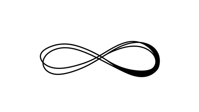 Infinity symbol on white background.