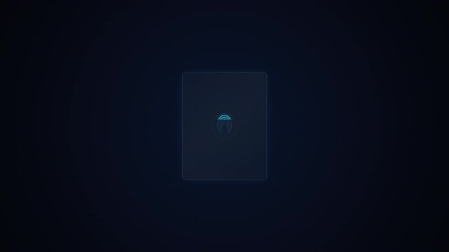 Enterprise authentication animation featuring password login OTP verification fingerprint scanning and secure access confirmation for modern cybersecurity systems.