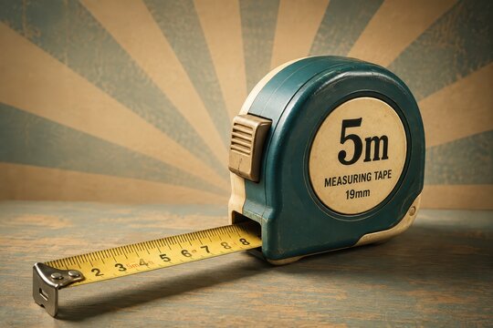 Measuring tape with a vintage look and a retro background