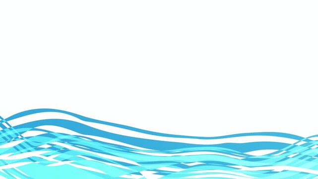 Stylized Blue Water Ocean Waves 4K