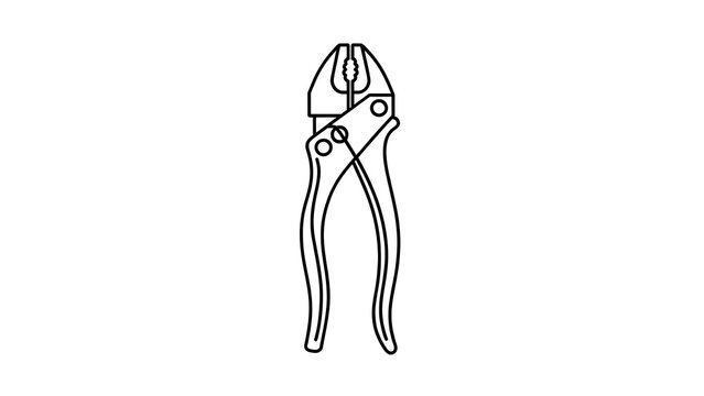 Bolt cutter tool illustration white background.