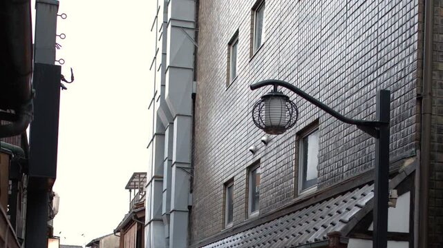 Traditional Lantern and Architecture in Gion District Kyoto