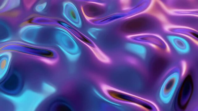 Iridescent Fluid Metallic Flow 4K Generative AI