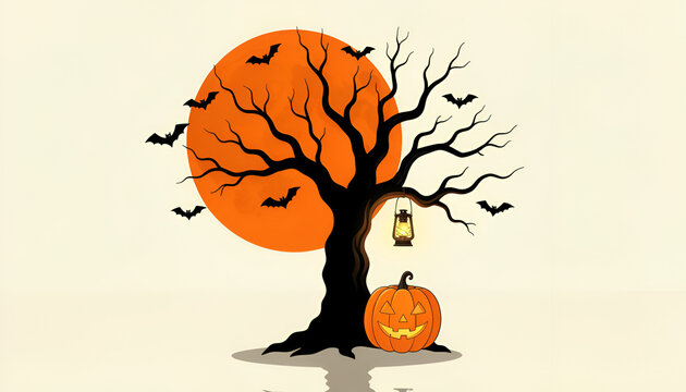 Happy halloween illustration with jack o lantern and moon , Happy halloween 2026, Halloween 2026, Halloween, Halloween design, Halloween Poster Design