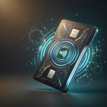 Nvidia graphics card with futuristic glowing design on dark background