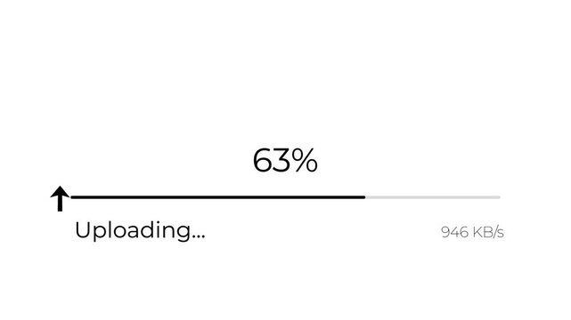 uploading progress indicator complete confirmation animation.