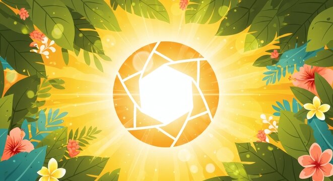 Bright Aperture Sunburst in Nature &ndash; Photography Inspiration and Creativity Concept
