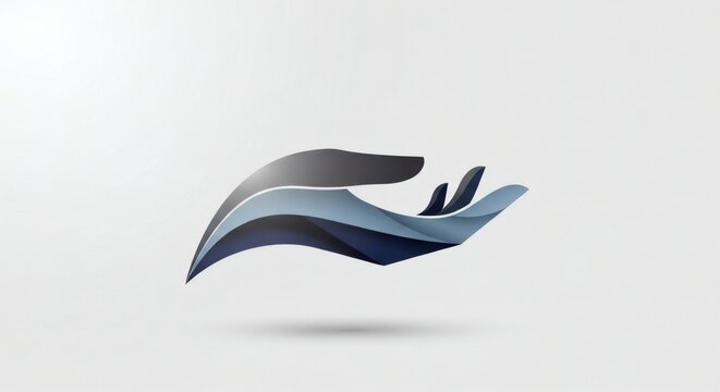 Minimalist Abstract Camera Lens Logo with Modern Curved Design