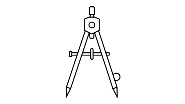 compass drafting tool illustration white background.