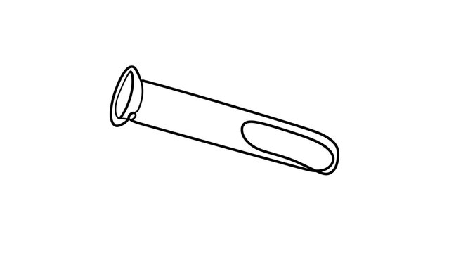 Laboratory test tube illustration on white background.