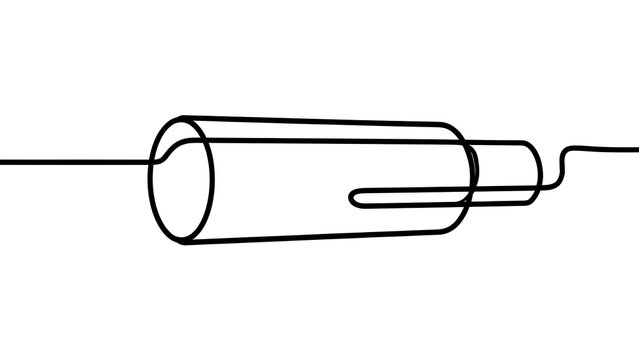 Black and white line art of a fuse white background.