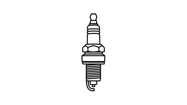 Spark plug isolated on white background.