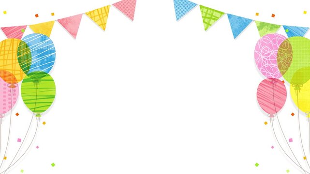 Balloon Celebration Frame Loop Background