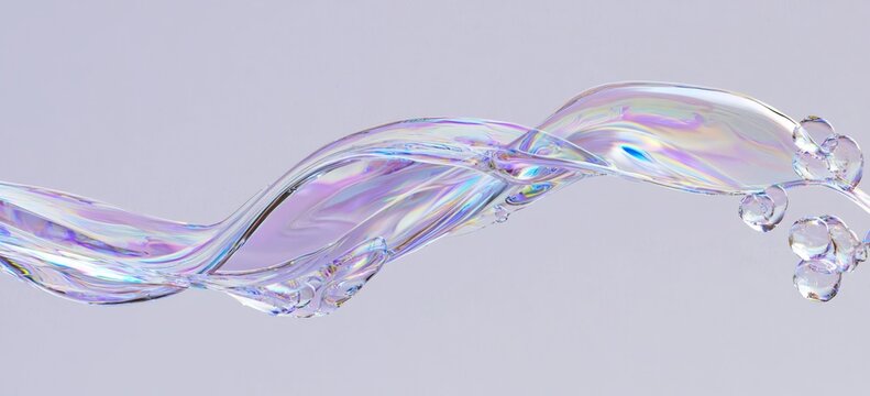 Abstract representation of liquid flow and thin film spectrum.