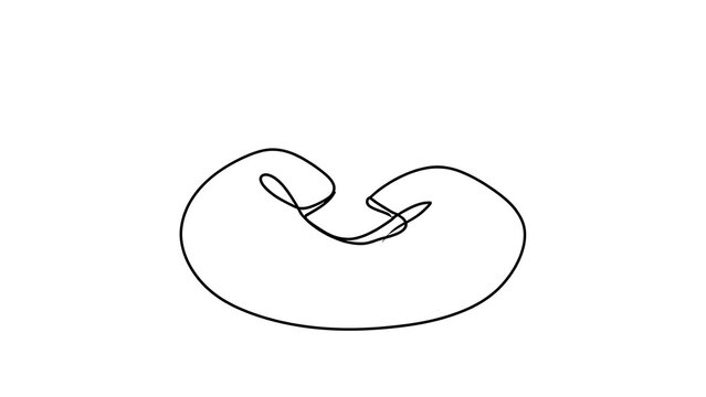 Simple black line drawing of a snake on white background.
