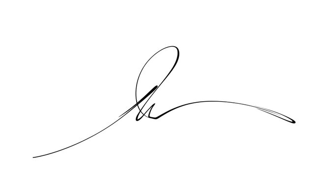 Elegant handwritten signature on white background.
