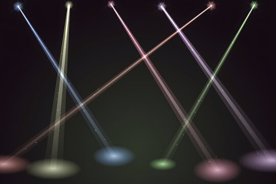 Abstract geometric light lines forming an x shape on dark background