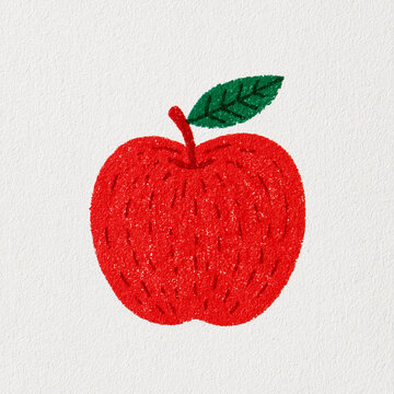 apple crayon illustration