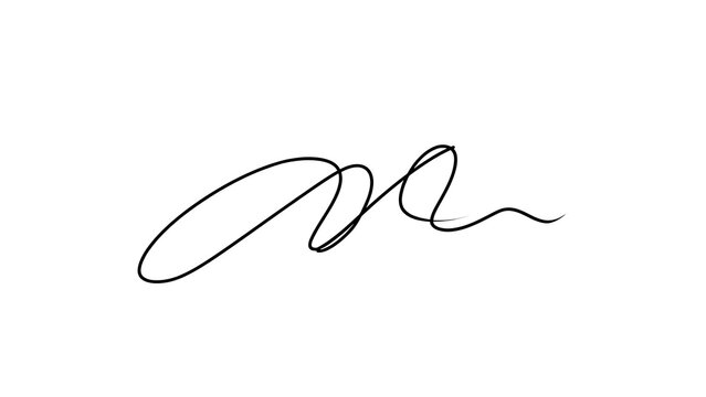 Elegant handwritten signature on white background.