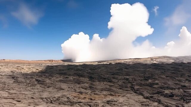 Erta Ale volcano Danakil Depression Ethiopia, eruption. Time lapse.