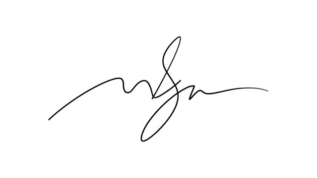 Elegant handwritten signature on white background.