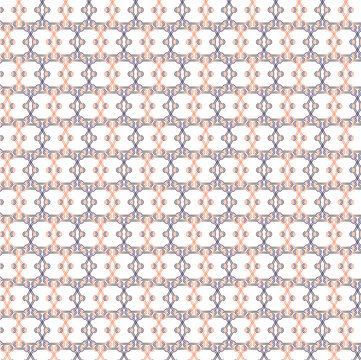 Hexagonal interconnected circuit pattern in orange and black lines on white background vector tech design.