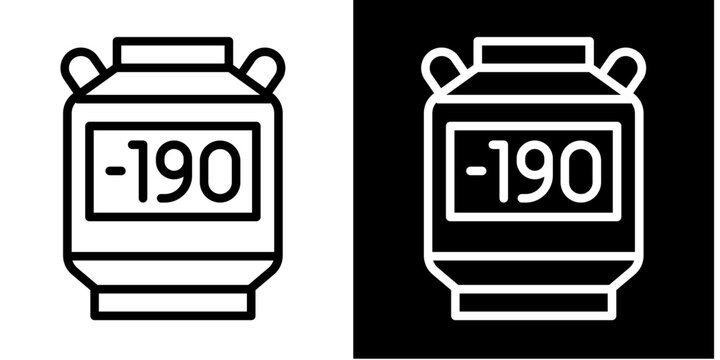 Cryogenic Storage Icon Set White Style Collection