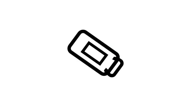 Black battery icon on white background.