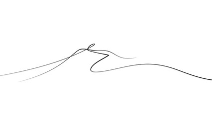 Obraz premium Elegant single line art drawing white background.