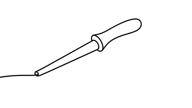 Screwdriver illustration on white background.