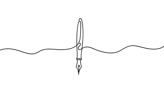 Hand holding fountain pen writing on white background.