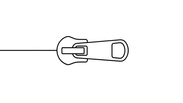 Zipper pull tab isolated on white background.