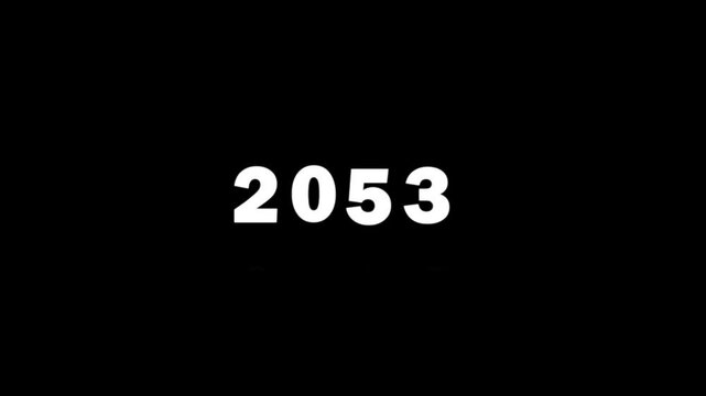 Digital counter timer animation with rapidly changing numbers on black background, for motion