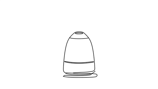 Minimalist smart speaker icon white background.