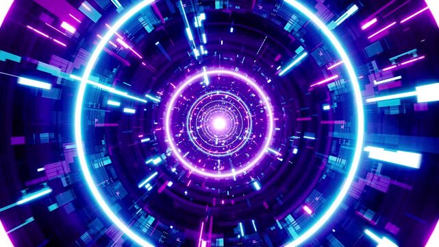 Shining Neon Sci Fi Portal