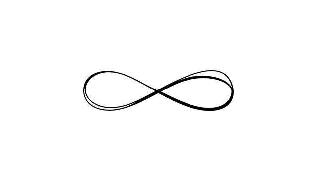 Infinity symbol isolated on white background.